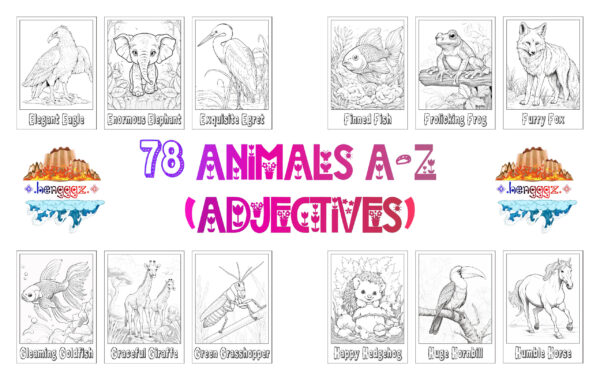 COLORING BOOK: ADJECTIVE ANIMALS